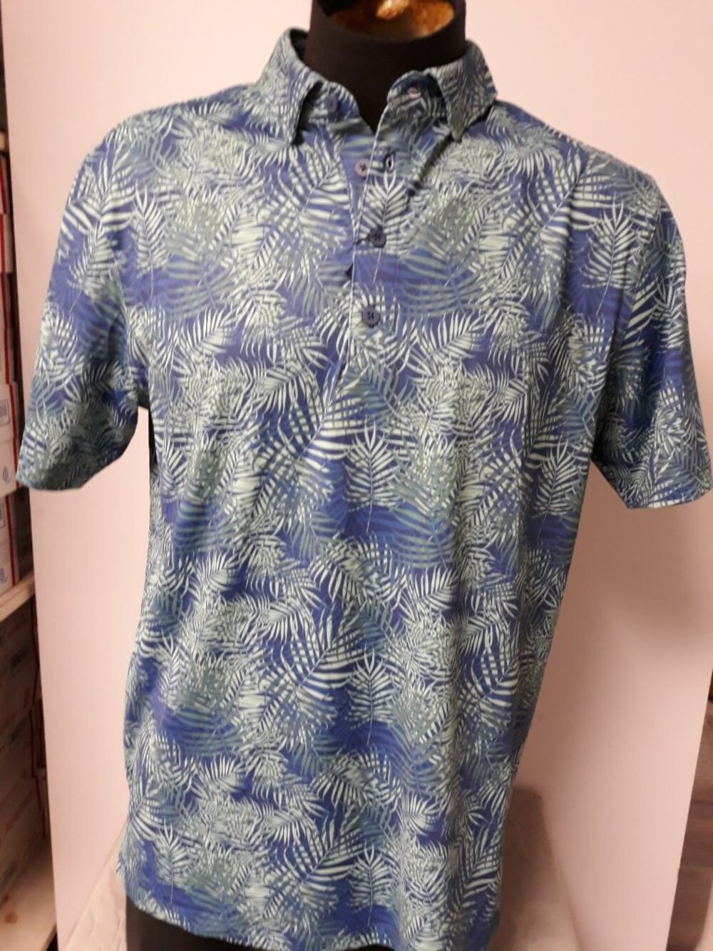 Matte Grey Men's Shirt Blue M NEW WITH TAGS!